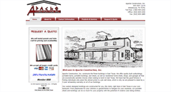Desktop Screenshot of apacheconstruction.com